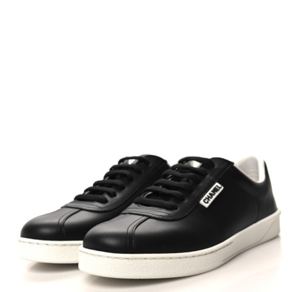 Chanel Uniform Calfskin Sneakers Size 8.5 - Picture 1 of 11